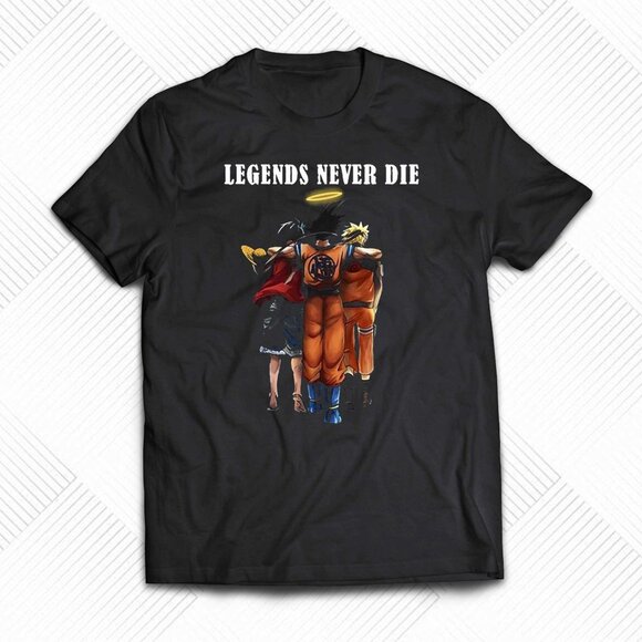 Legends Never Die Akira Toriyama Graphic T-Shirt Anime Manga Tribute Fan Casual - Picture 1 of 5